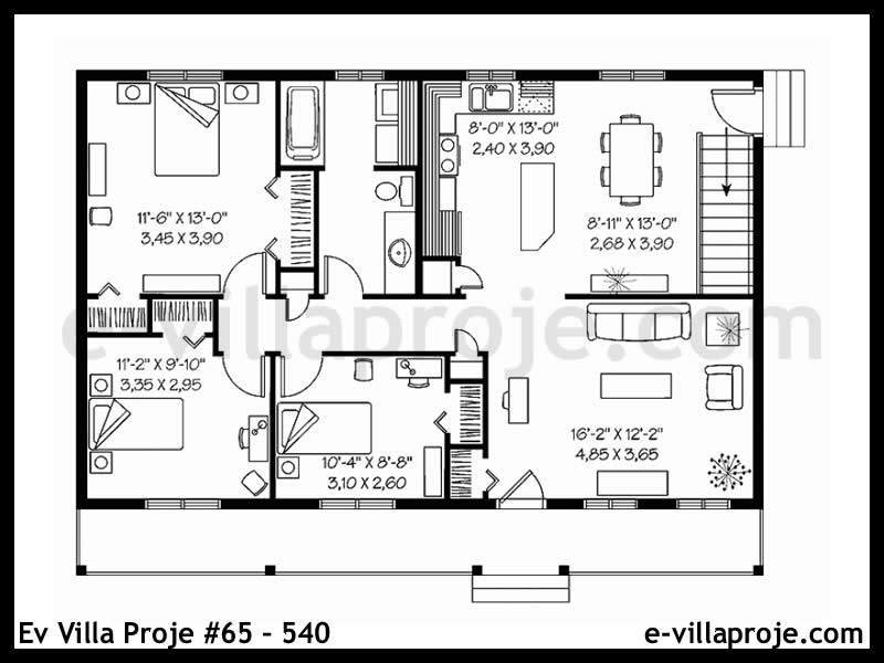 Ev Villa Proje #65 - 540 Galeri Görseli 2