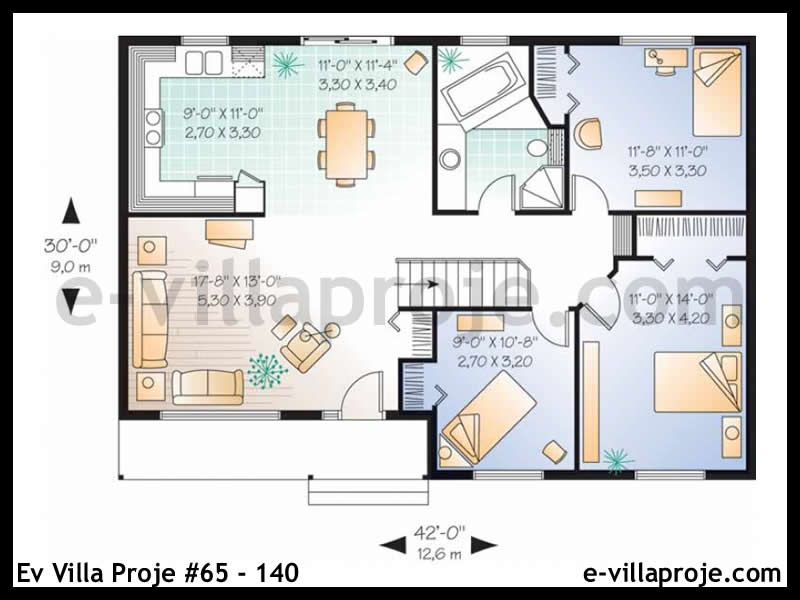 Ev Villa Proje #65 - 140 Galeri Görseli 2