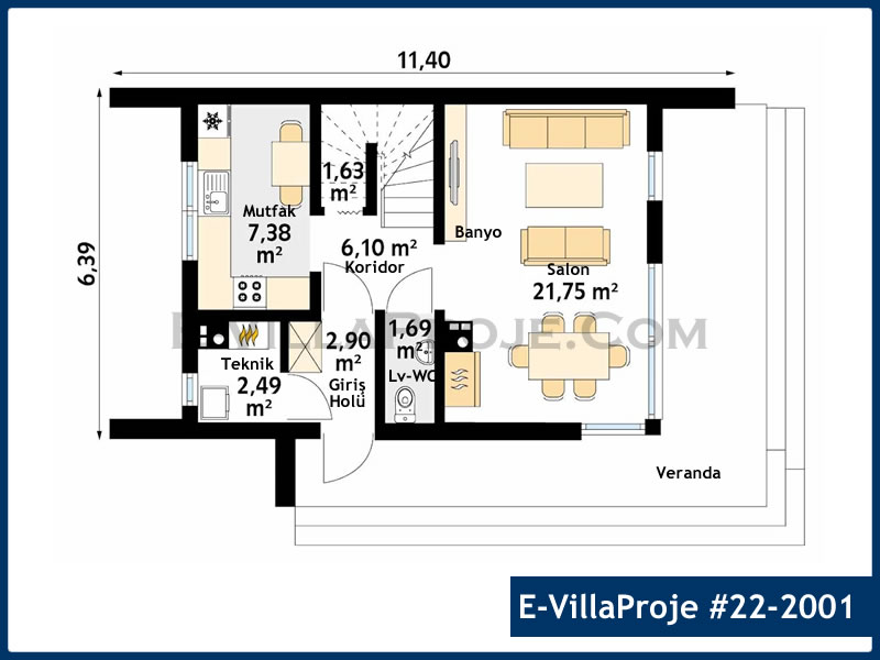Ev Villa Proje #22 - 2001 Galeri Görseli 2