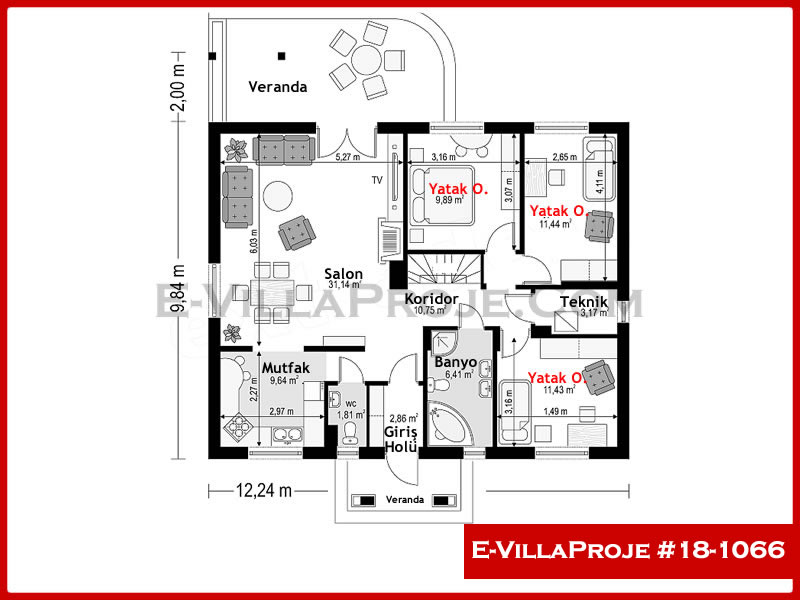 Ev Villa Proje #18 - 1066 Galeri Görseli 2