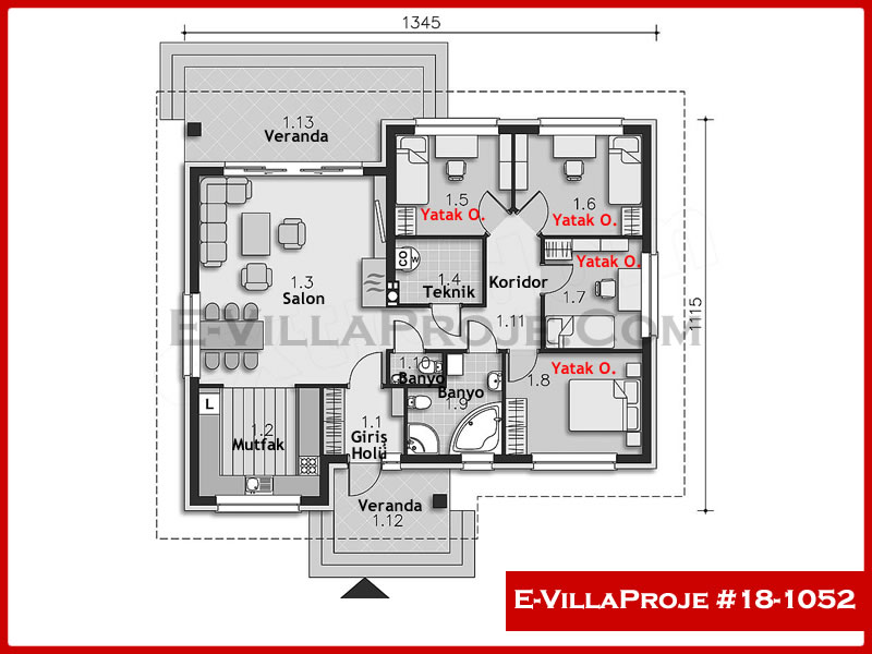 Ev Villa Proje #18 - 1052 Galeri Görseli 2