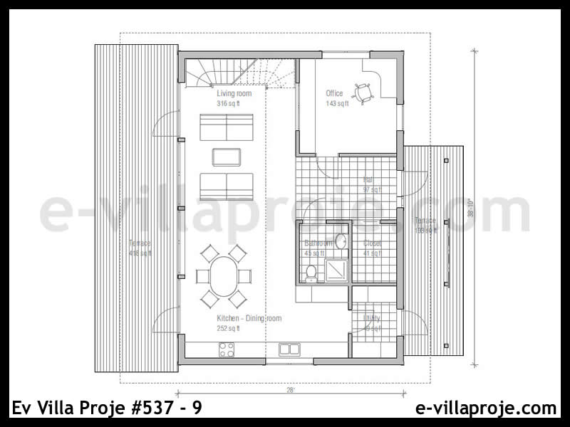 Ev Villa Proje #537 - 9 Galeri Görseli 2