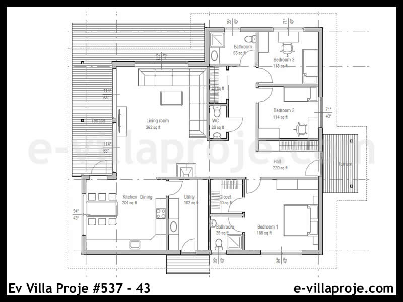 Ev Villa Proje #537 - 43 Galeri Görseli 2