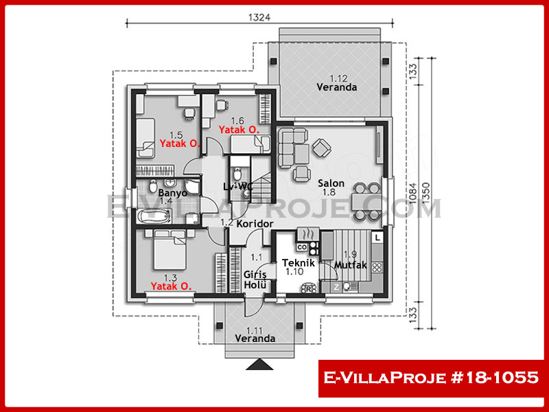 Ev Villa Proje #18 - 1055 Galeri Görseli 2