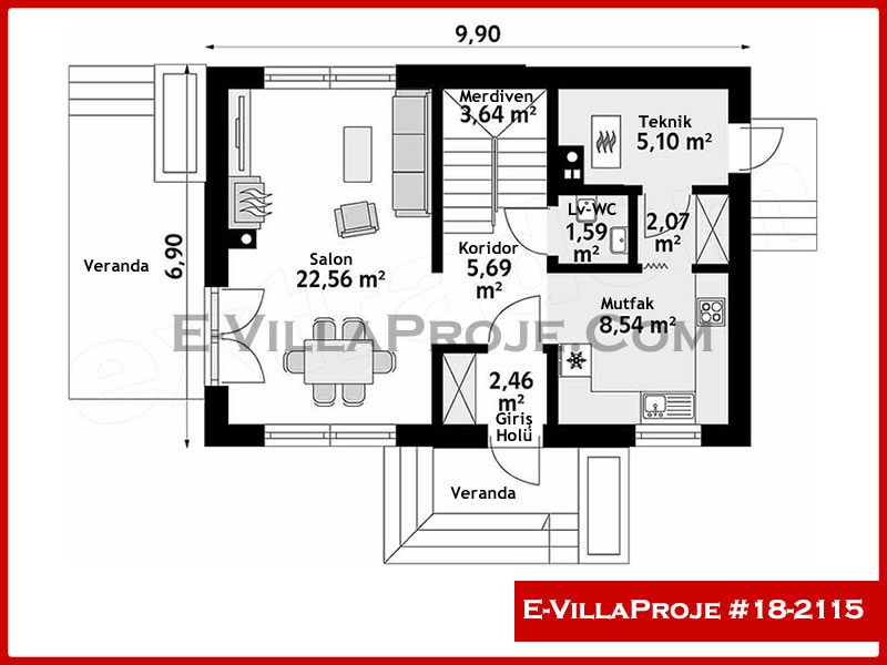 Ev Villa Proje #18 - 2115 Galeri Görseli 2