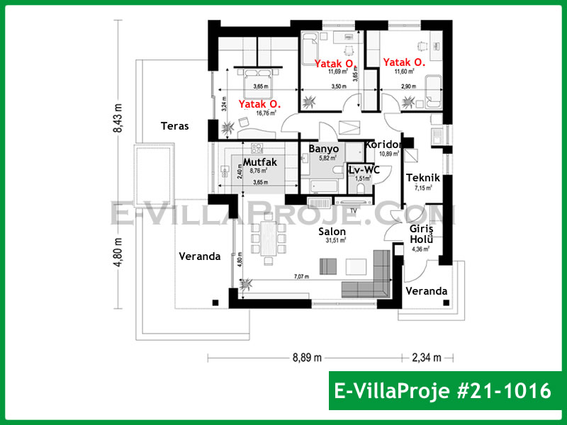 Ev Villa Proje #21 - 1016 Galeri Görseli 2