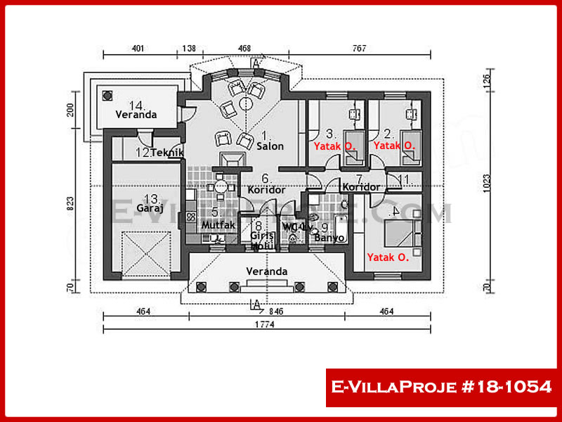 Ev Villa Proje #18 - 1054 Galeri Görseli 2