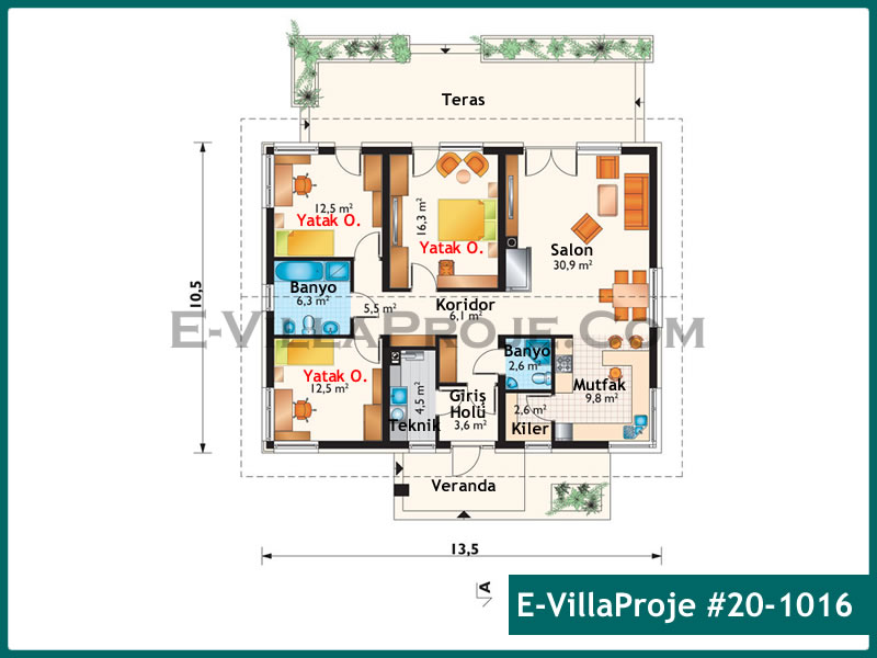 Ev Villa Proje #20 - 1016 Galeri Görseli 2