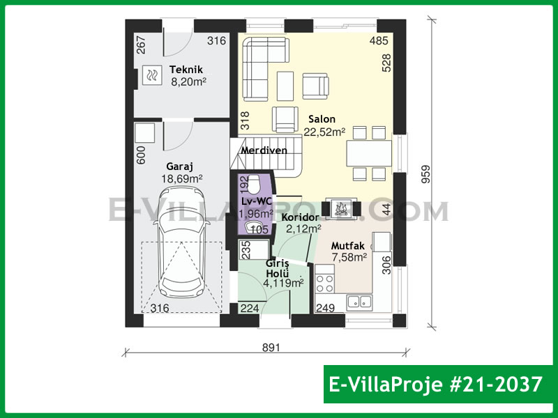 Ev Villa Proje #21 - 2037 Galeri Görseli 2