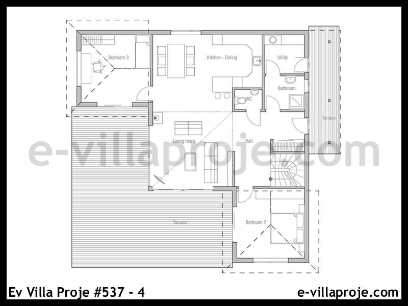 Ev Villa Proje #537 - 4 Galeri Görseli 2