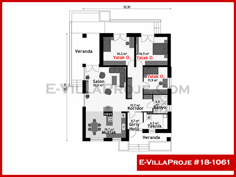 Ev Villa Proje #18 - 1061 Galeri Görseli 2