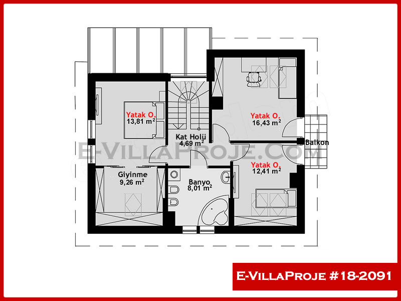 Ev Villa Proje #18 - 2091 Galeri Görseli 3