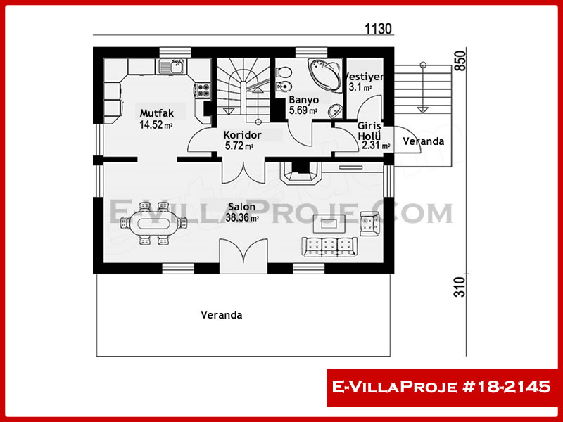 Ev Villa Proje #18 - 2145 Galeri Görseli 2
