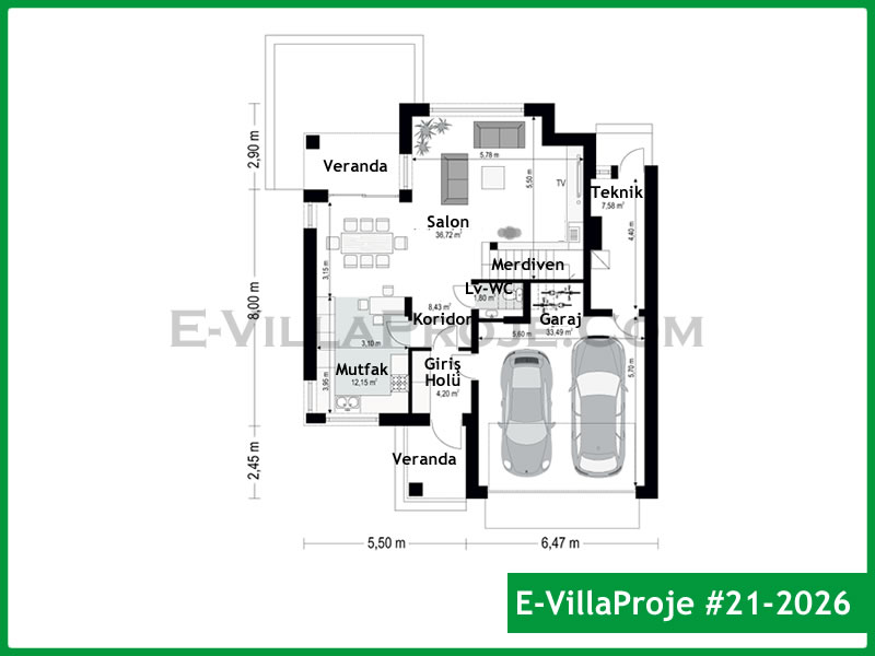Ev Villa Proje #21 - 2026 Galeri Görseli 2