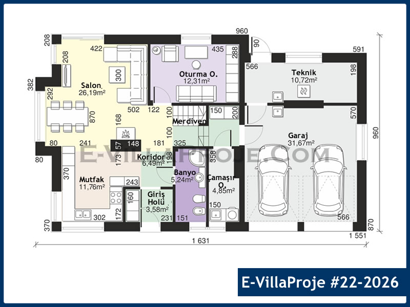 Ev Villa Proje #22 - 2026 Galeri Görseli 2