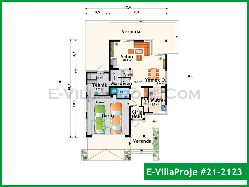 Ev Villa Proje #21 - 2123 Galeri Görseli 2