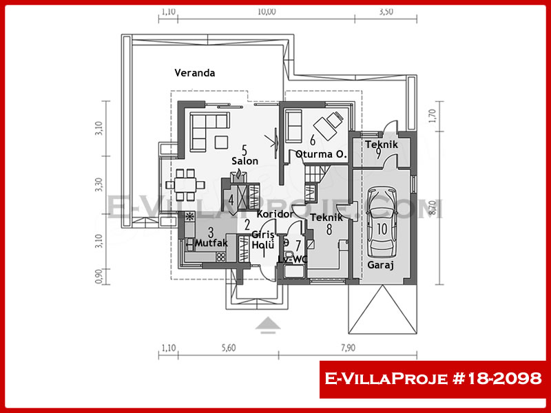 Ev Villa Proje #18 - 2098 Galeri Görseli 2