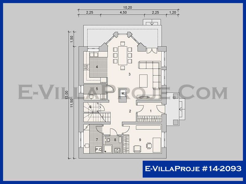 Ev Villa Proje #14 - 2093 Galeri Görseli 2