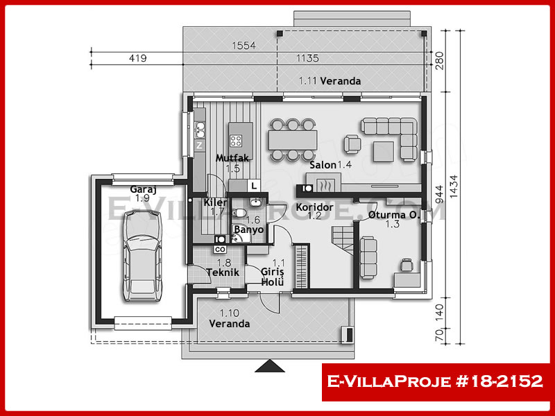 Ev Villa Proje #18 - 2152 Galeri Görseli 2