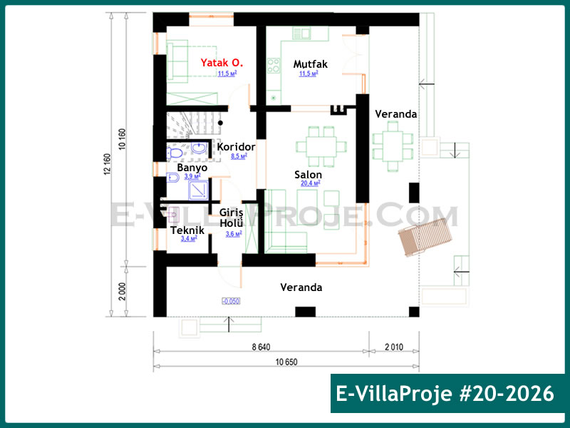 Ev Villa Proje #20 - 2026 Galeri Görseli 2