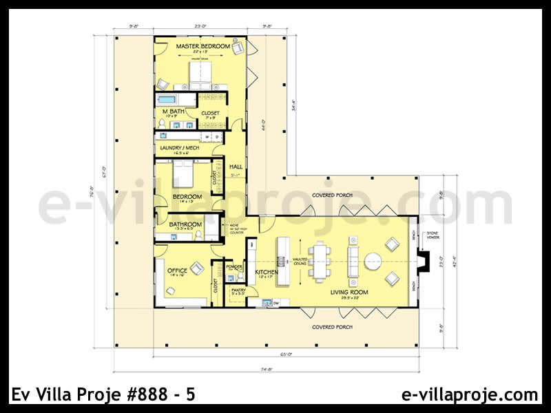 Ev Villa Proje #888 - 5 Galeri Görseli 2