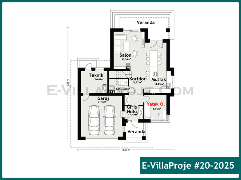 Ev Villa Proje #20 - 2025 Galeri Görseli 2