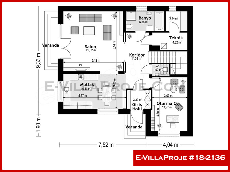 Ev Villa Proje #18 - 2136 Galeri Görseli 2