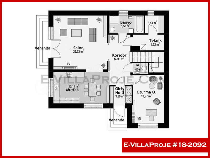 Ev Villa Proje #18 - 2092 Galeri Görseli 2