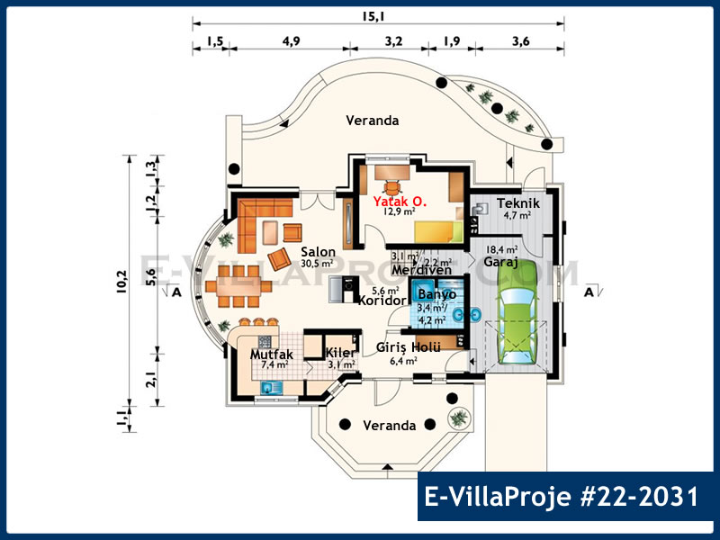 Ev Villa Proje #22 - 2031 Galeri Görseli 2