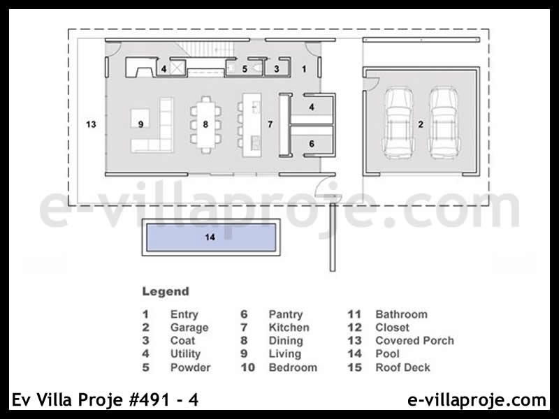 Ev Villa Proje #491 - 4 Galeri Görseli 2