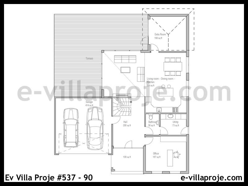 Ev Villa Proje #537 - 90 Galeri Görseli 2
