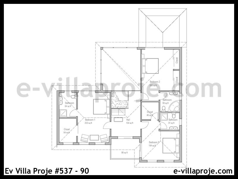 Ev Villa Proje #537 - 90 Galeri Görseli 3