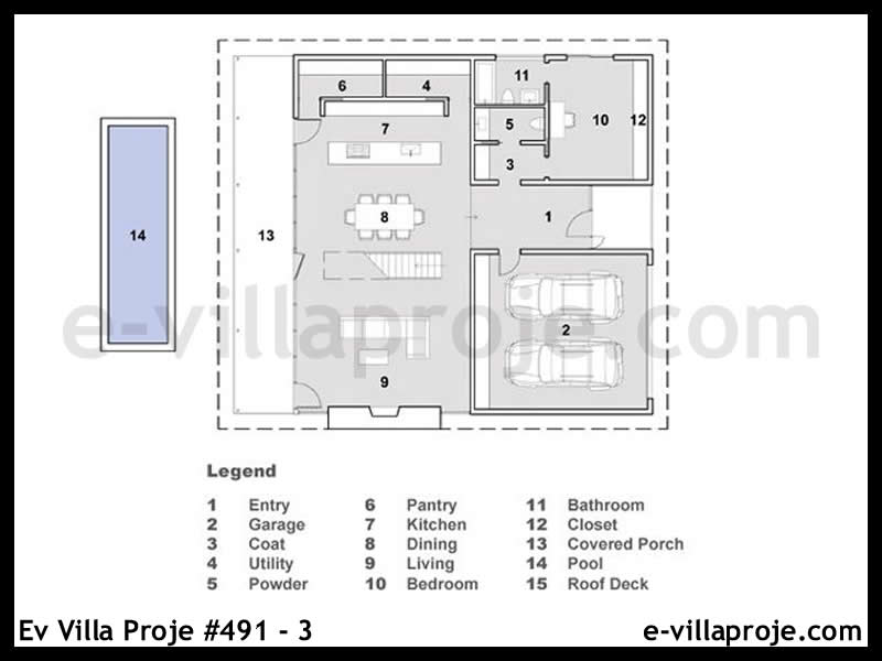 Ev Villa Proje #491 - 3 Galeri Görseli 2