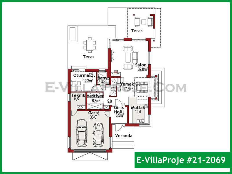 Ev Villa Proje #21 - 2069 Galeri Görseli 2