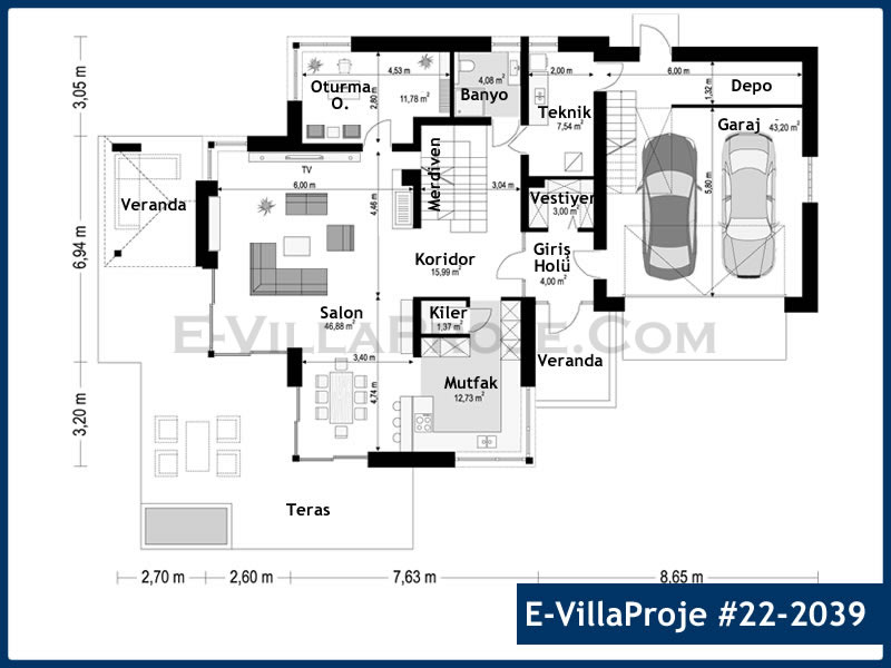 Ev Villa Proje #22 - 2039 Galeri Görseli 2