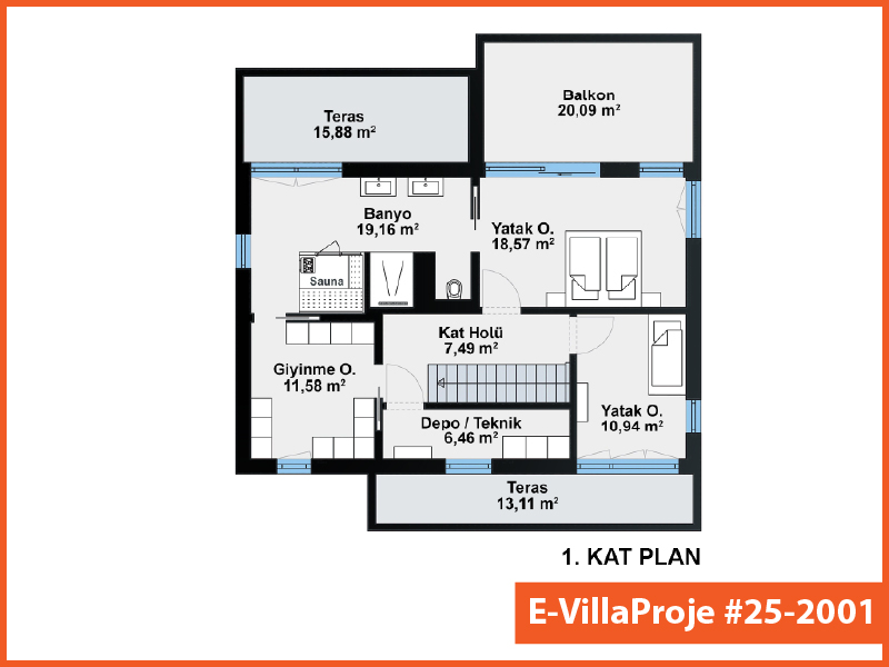 Ev Villa Proje #25 - 2001 Galeri Görseli 3