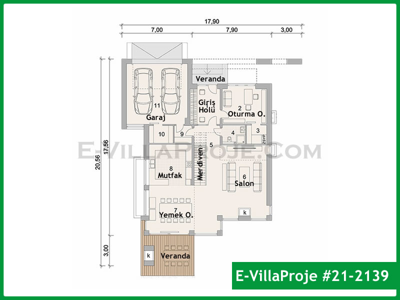 Ev Villa Proje #21 - 2139 Galeri Görseli 2