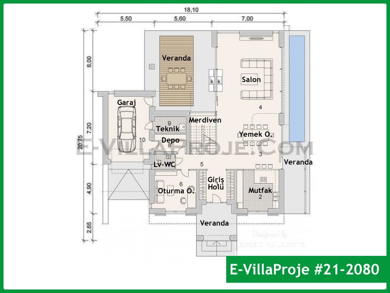 Ev Villa Proje #21 - 2080 Galeri Görseli 2