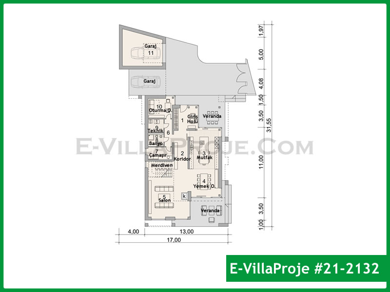 Ev Villa Proje #21 - 2132 Galeri Görseli 2