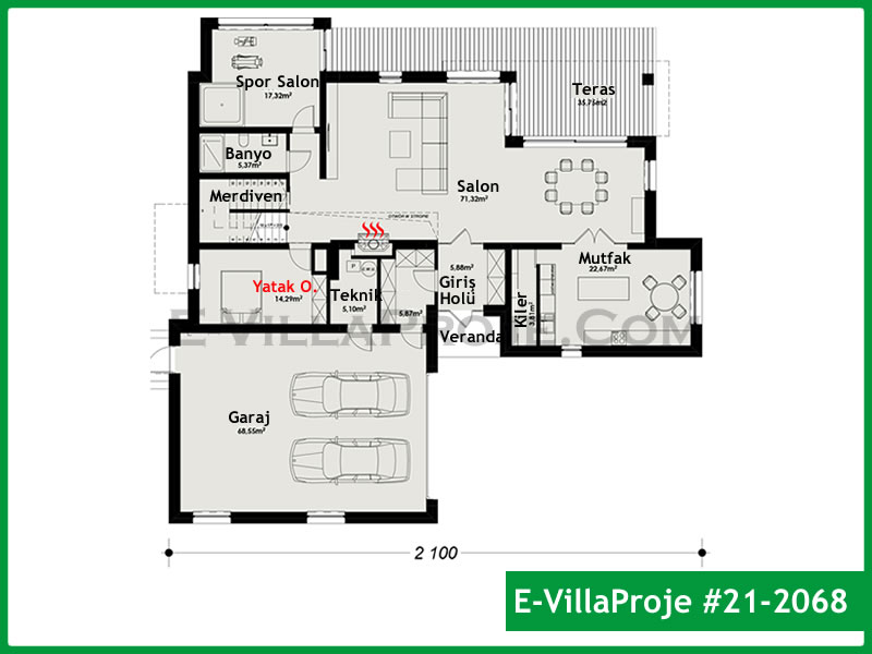 Ev Villa Proje #21 - 2068 Galeri Görseli 2