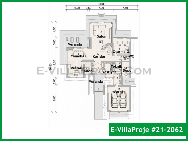 Ev Villa Proje #21 - 2062 Galeri Görseli 2