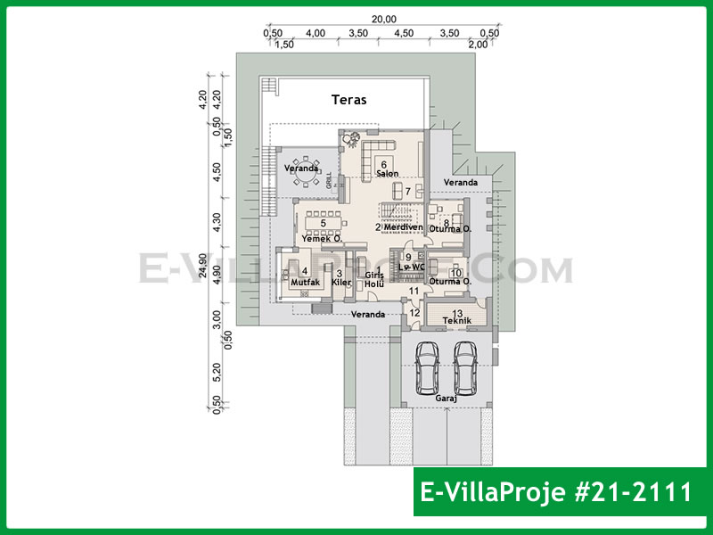 Ev Villa Proje #21 - 2111 Galeri Görseli 2