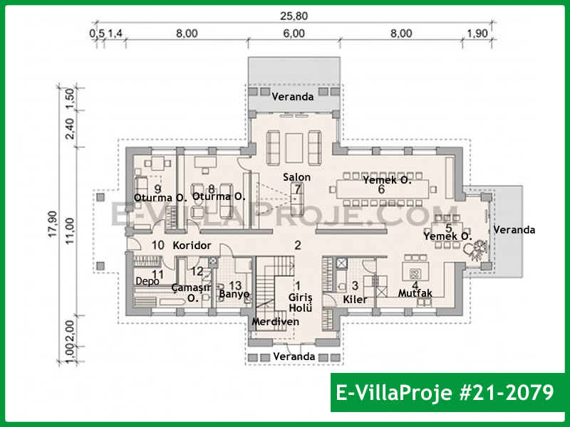 Ev Villa Proje #21 - 2079 Galeri Görseli 2