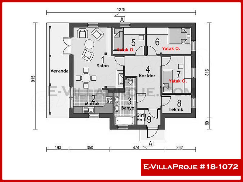 Ev Villa Proje #18 - 1072 Galeri Görseli 2